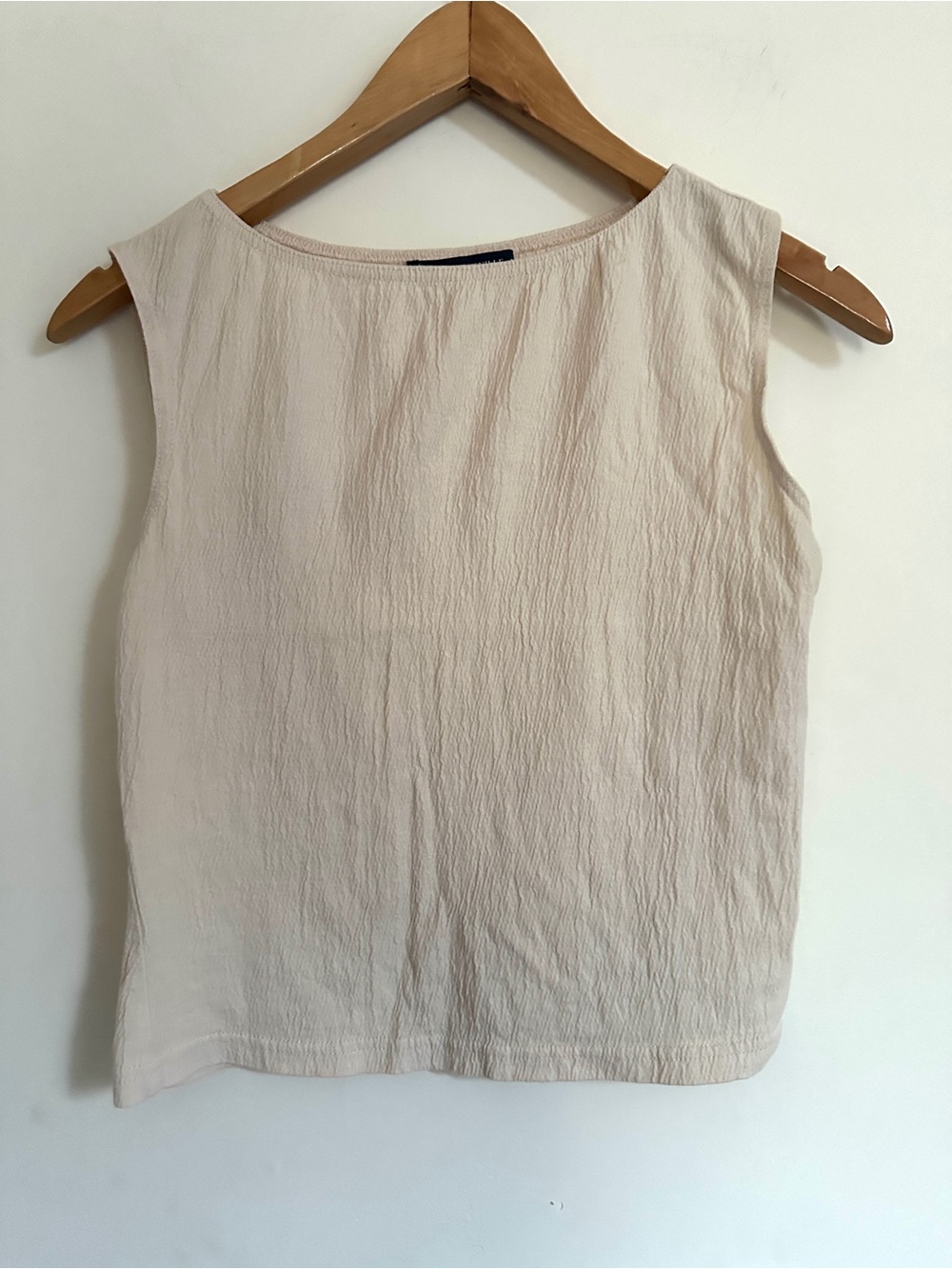 Brandy Melville Cream Textured Sleeveless Top